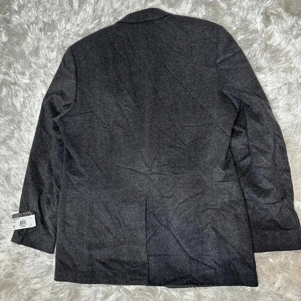 Lauren Ralph Lauren Men's‎ Blazer Lacrosse Grey 42Long Wool, Silk, Cashmere $450